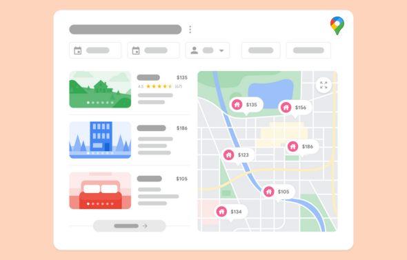 Google Vacation Rentals shows up on Google maps as shown here. Google maps is perfect for your vacation rental properties in your vacation rental business. This is how google vacation rentals works.