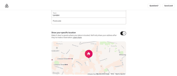 Pin your property's location on Airbnb’s map to highlight nearby attractions and features that could influence guests' decisions.