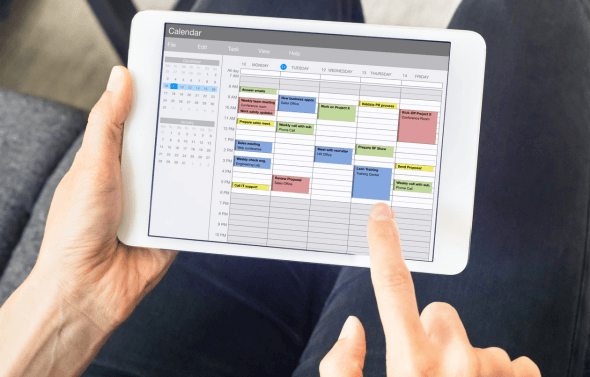 Scheduling employees' tasks online.