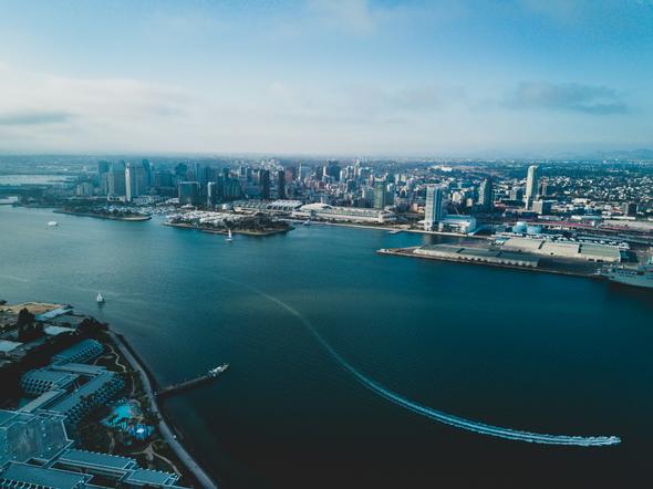 A stunning aerial view of San Diego
