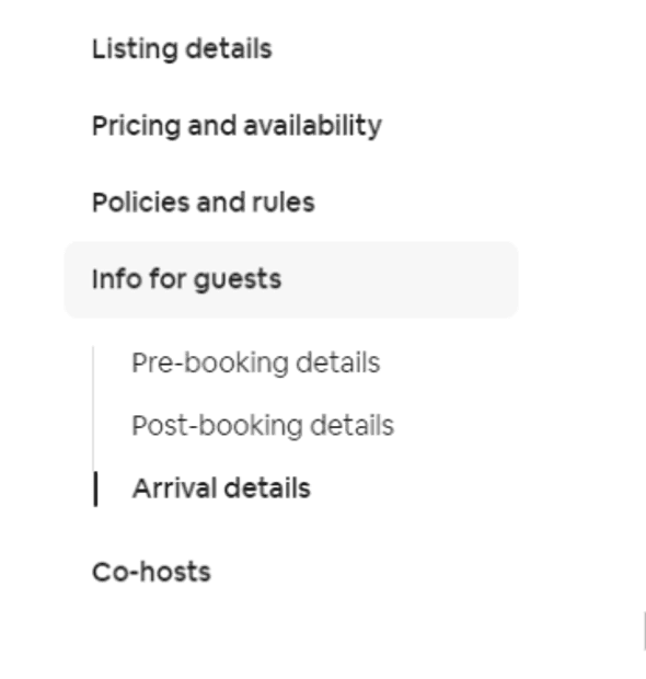 Click on Edit that is next to Info for Guests.