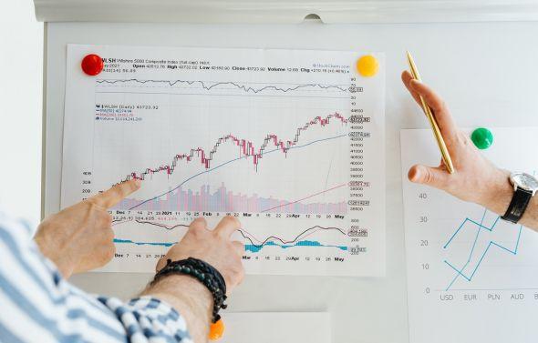 Looking at charts that forecast revenue.