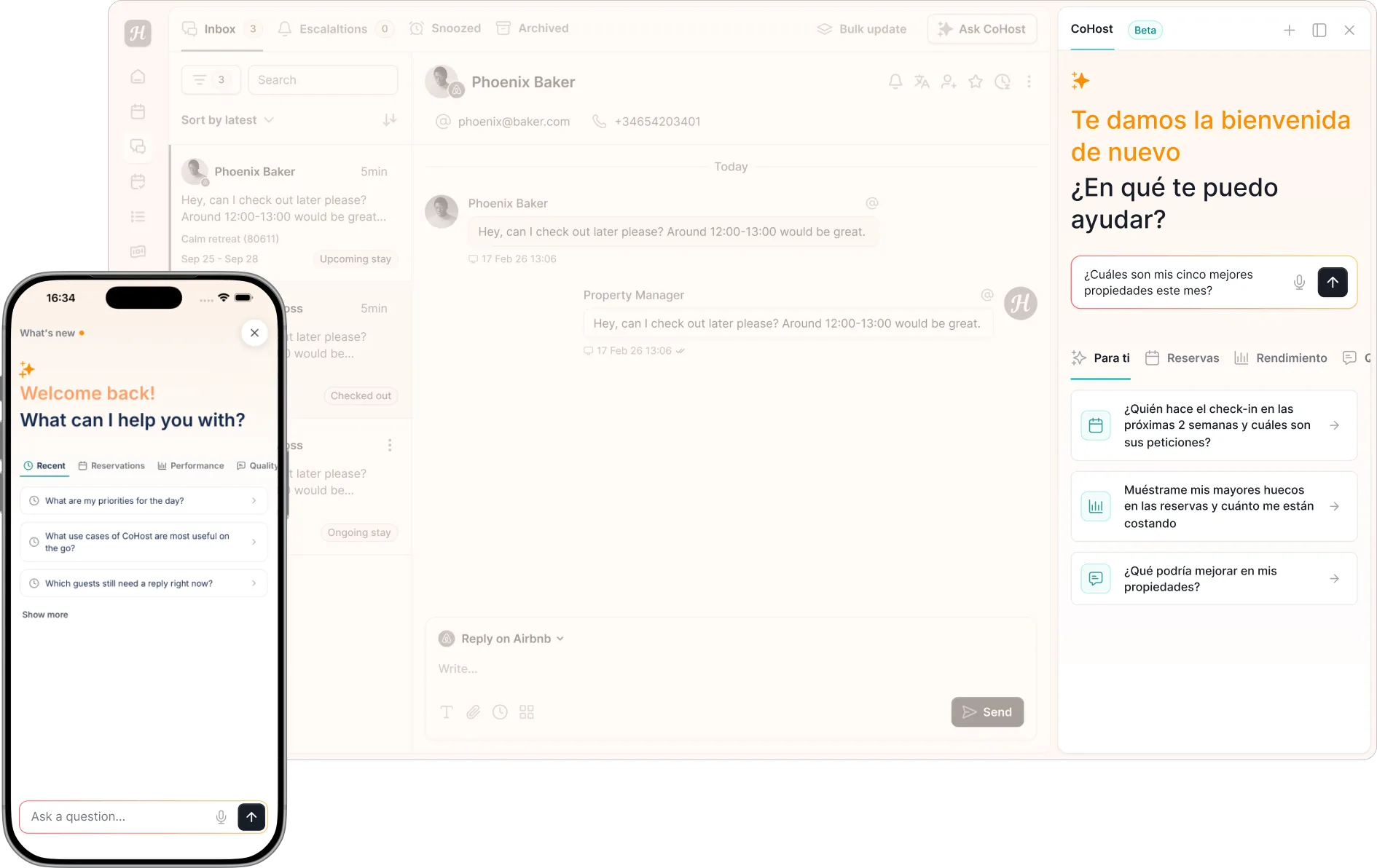 Experiencia de consulta en CoHost