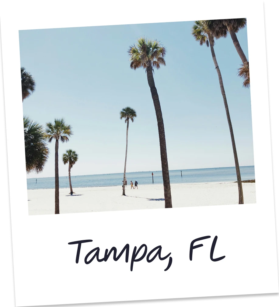 Tampa, FL beach polaroid