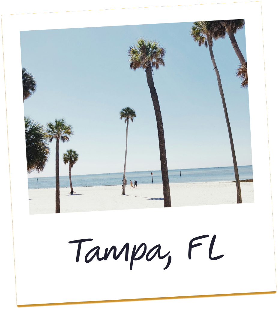 Tampa, FL beach polaroid