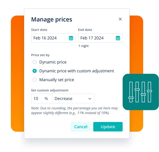 Gestion des paramètres de tarification dans le tableau de bord Hostaway