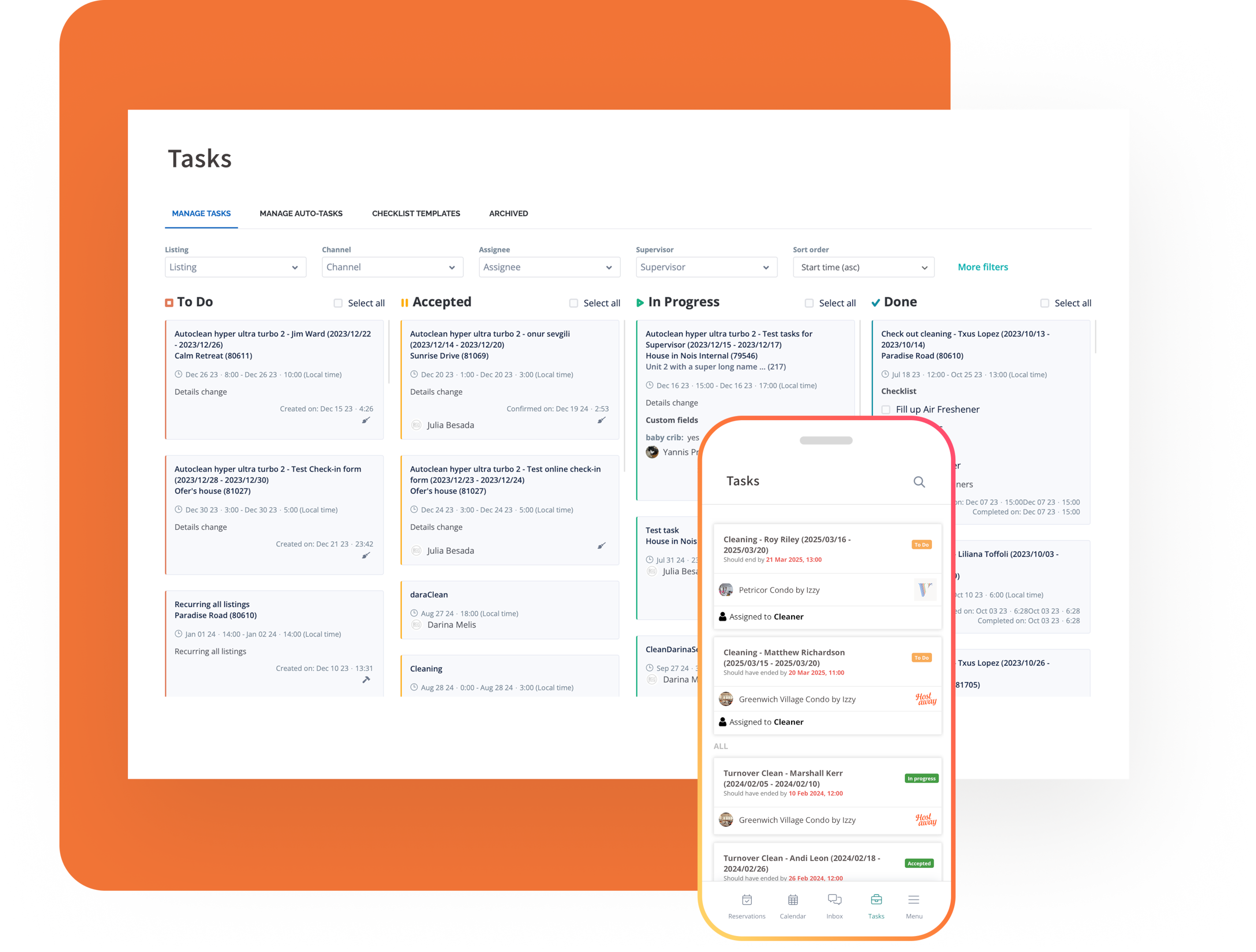 Hostaway makes it easy to provide a seamless guest experience thanks to automated cleaning and maintenance operations.