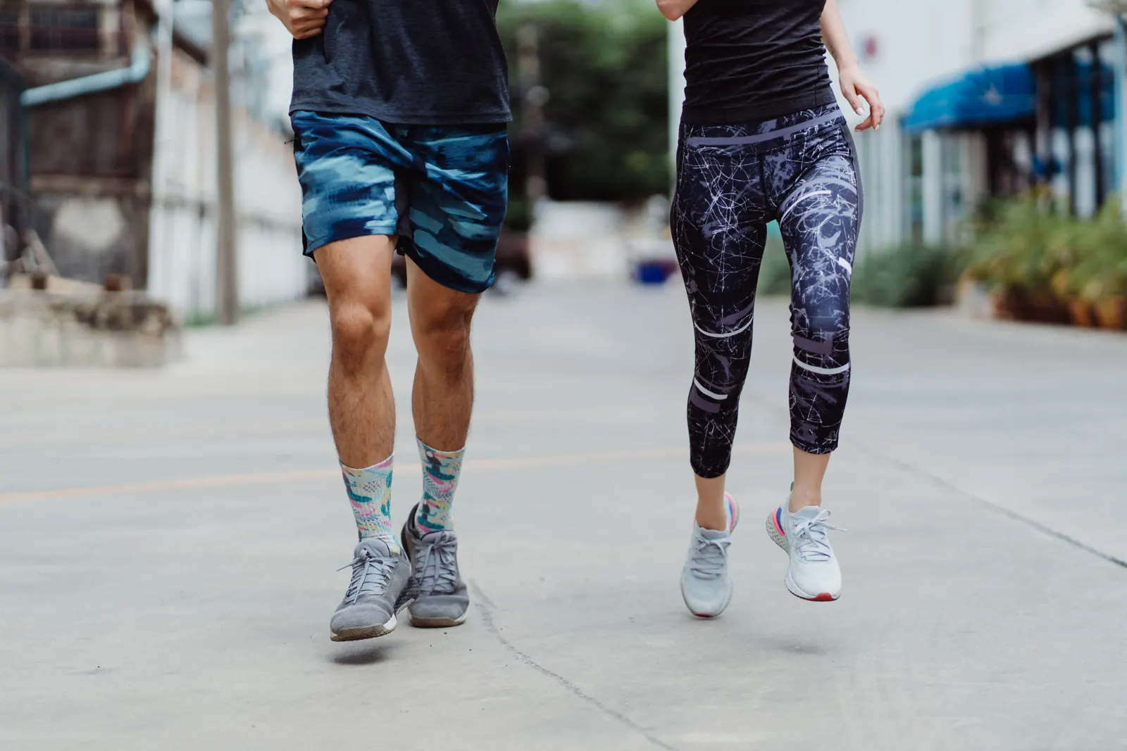 Runners on a waterfront path
