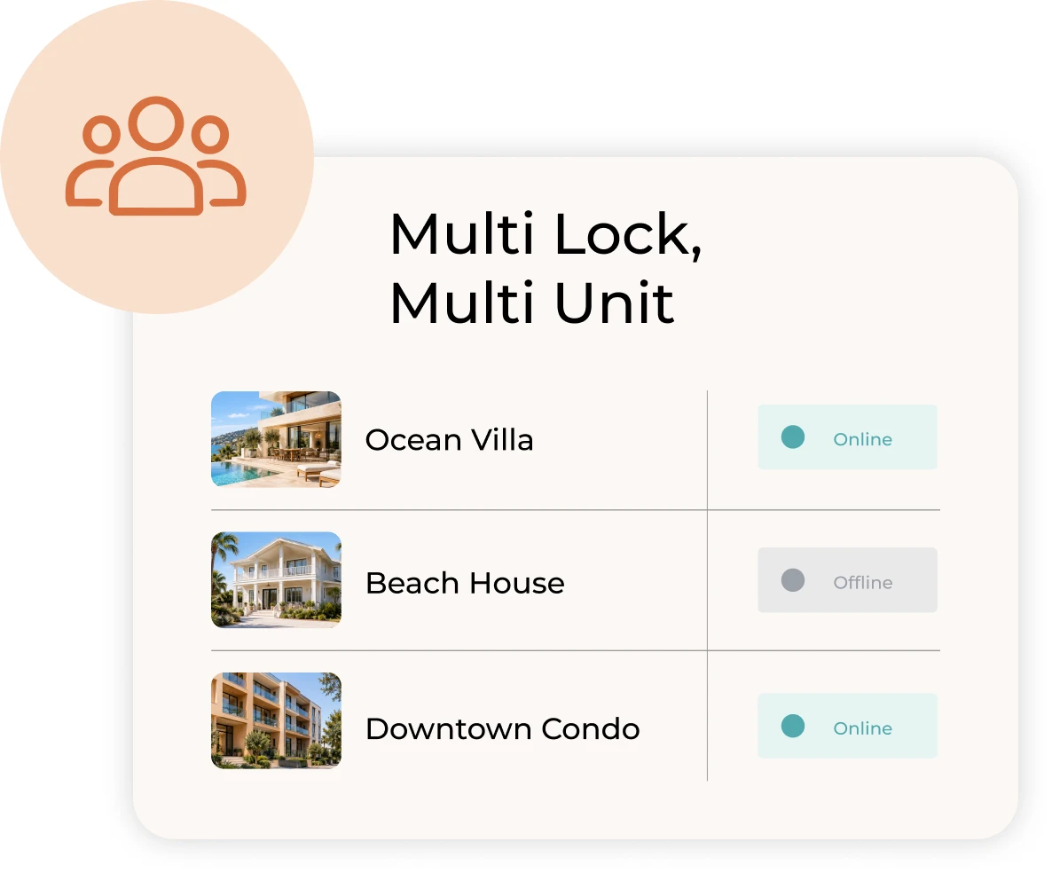 Gestion multi-serrures et multi-unités dans le tableau de bord Hostaway